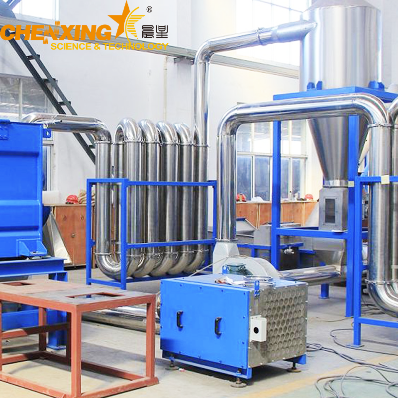 Hot air plastic dryer for PET flakes and PE film