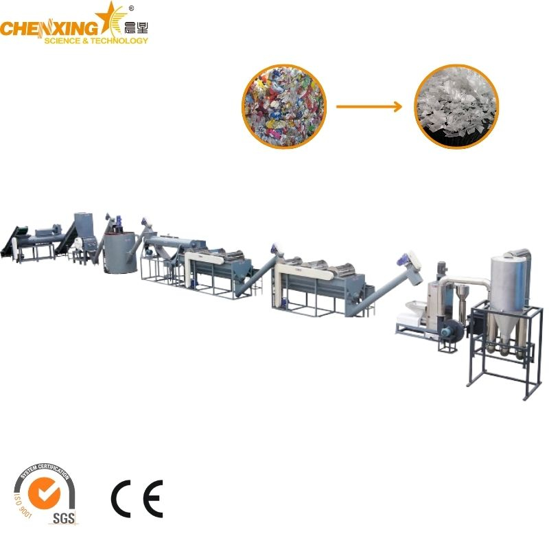 Innovative Pet Flakes Crushing Washing And Recycling Machine Waste Plastic Washing Drying Recycling Line