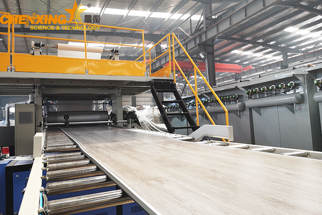 SPC floor production line