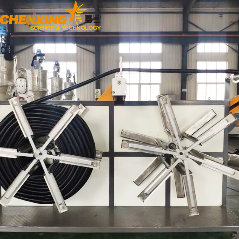 Corrugated pipe extrusion machine for PP, PE, EVA, and PA materials