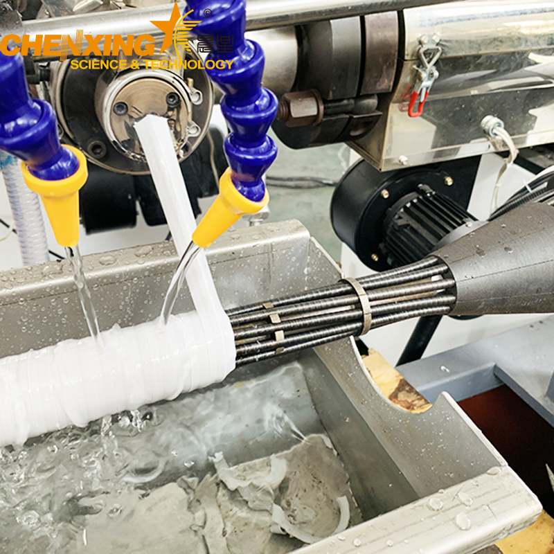 PVC reinforced hose samples with rigid and flexible reinforcement