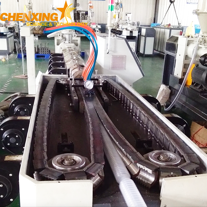 PP/PE hookah hose extrusion line for single-wall corrugated pipe production