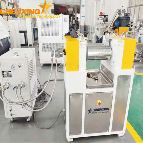 Lab used oil heating two roller mill for plastic sheet testing