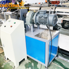 Industrial PVC spiral hose extrusion machine in operation