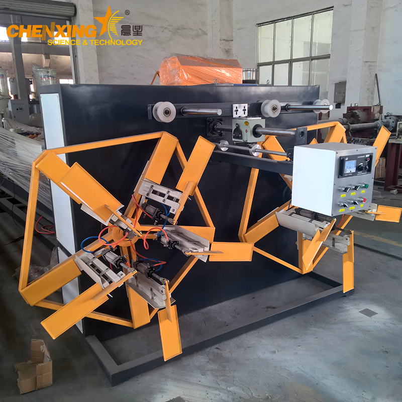 double station hose coiling machine with automatic switching system