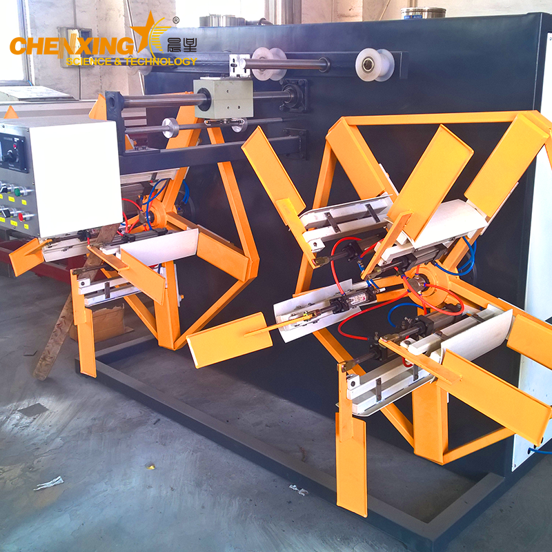automatic double station pipe coiling machine for plastic pipe extrusion line