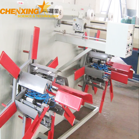 Double station pipe coiler machine for plastic pipe extrusion line