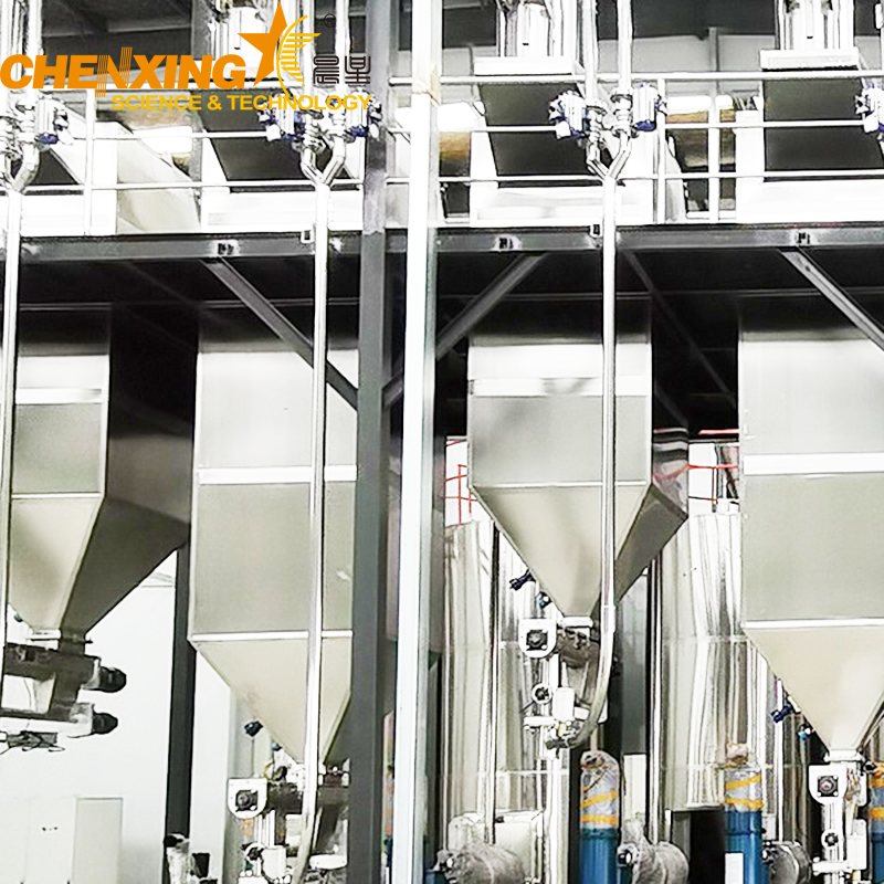 Industrial powder handling equipment with dust removal and dehumidification