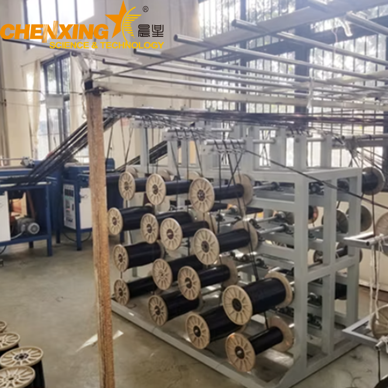 Hot water stretching tank and tensile roller section (filament orientation)