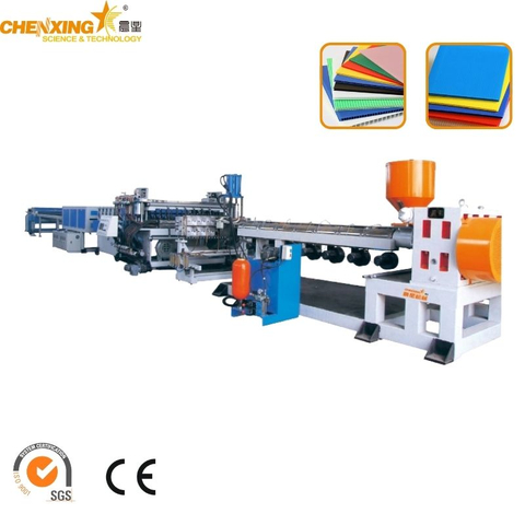 Plastic PC/PP/PE Hollow Grid Panel Extrusion Machine