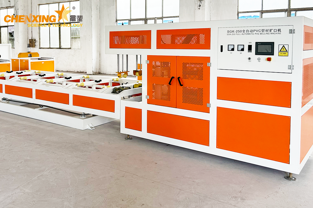 SGK series pipe belling machine integrated in extrusion line