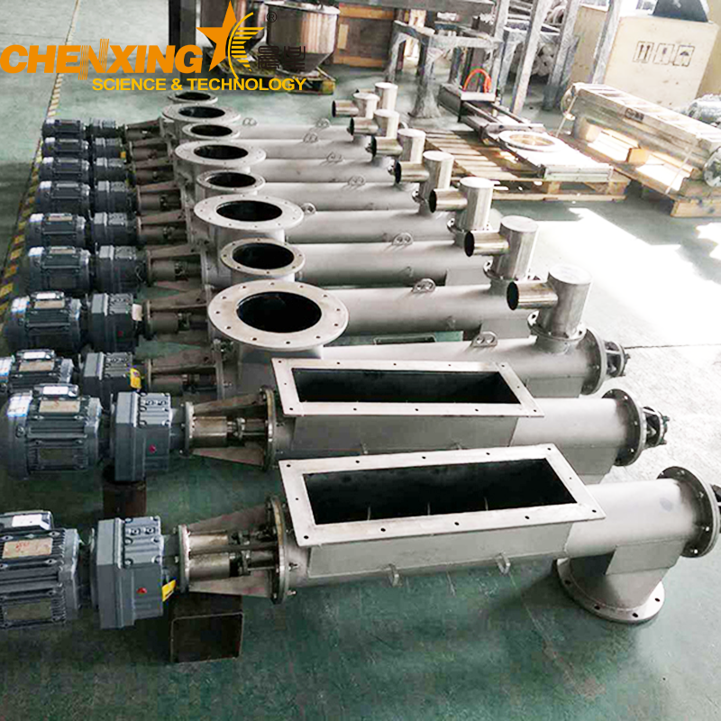 Stainless steel screw conveyor for pneumatic conveying system