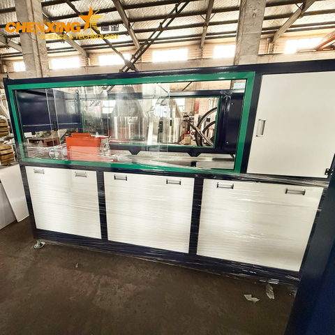 Dust-free pipe cutter QG32 inline with extrusion line