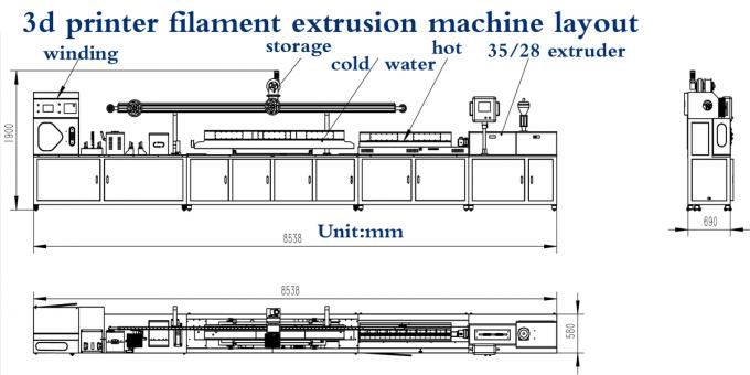 3d filament extruder machine