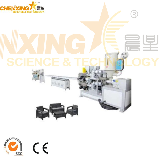 PE PP Plastic Imitation Cane Extrusion Machine Production Line