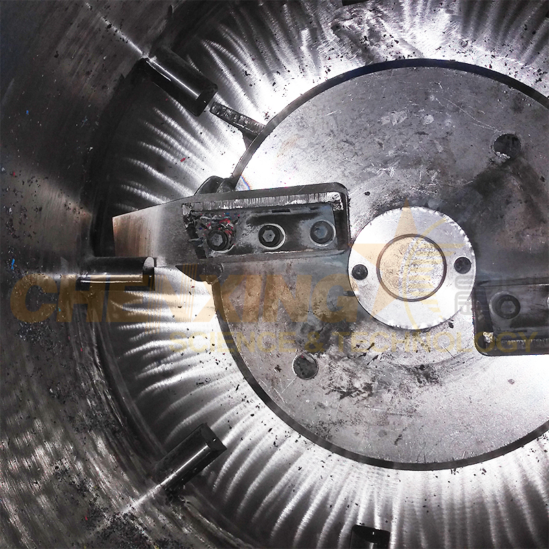 Rotating Blade System for Semi-Plasticized Material Processing