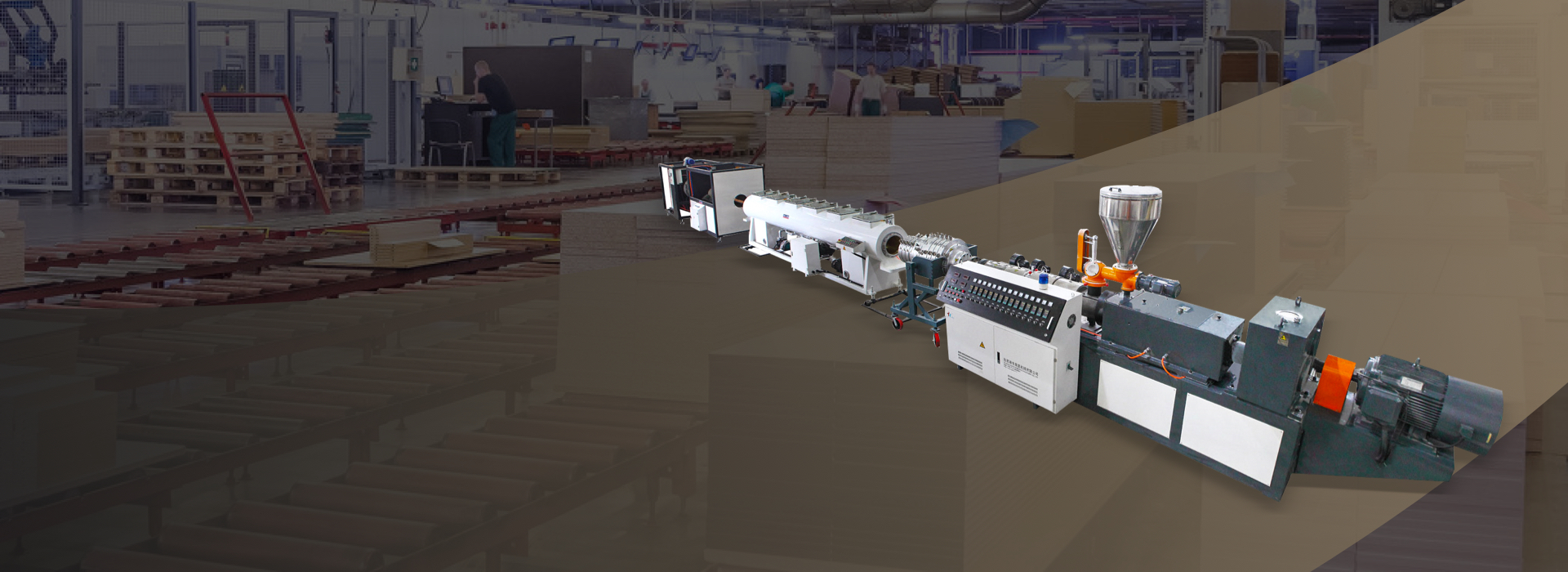 Two Cavities Profile Production Line for PE