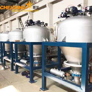 Diagram of positive pressure dense phase pneumatic conveying system for powders and granules