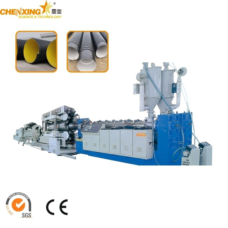 Efficient Double Corrugated Pipe Production Extrusion Line Machine 