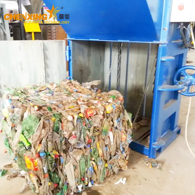 Waste Plastic Baling Machine | Vertical PET Bottle Baler 