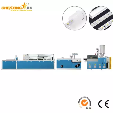 Double Color PC Lamp Light LED Tube Line | PC Cover Profile Production Machine 