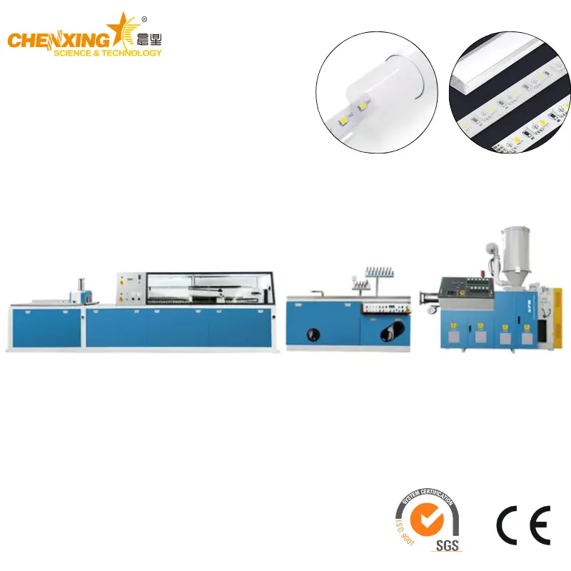 Double Color PC Lamp Light LED Tube Line | PC Cover Profile Production Machine 
