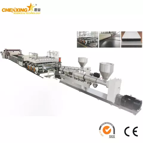 PP Hollow Construction Formwork Extrusion Line— CX Series Twin-Screw Co-Extrusion Line for Reusable Plastic Formwork Panels