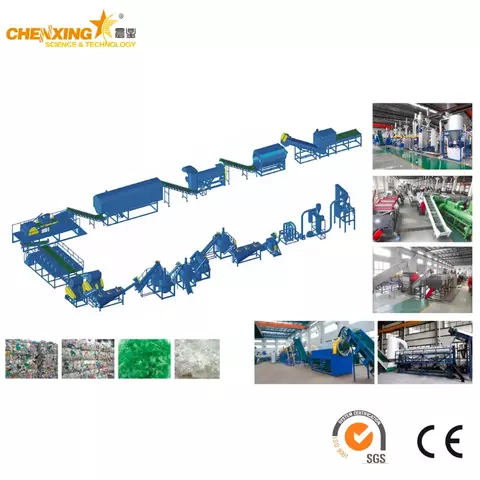 PET Bottle Flakes Washing and Recycling Line