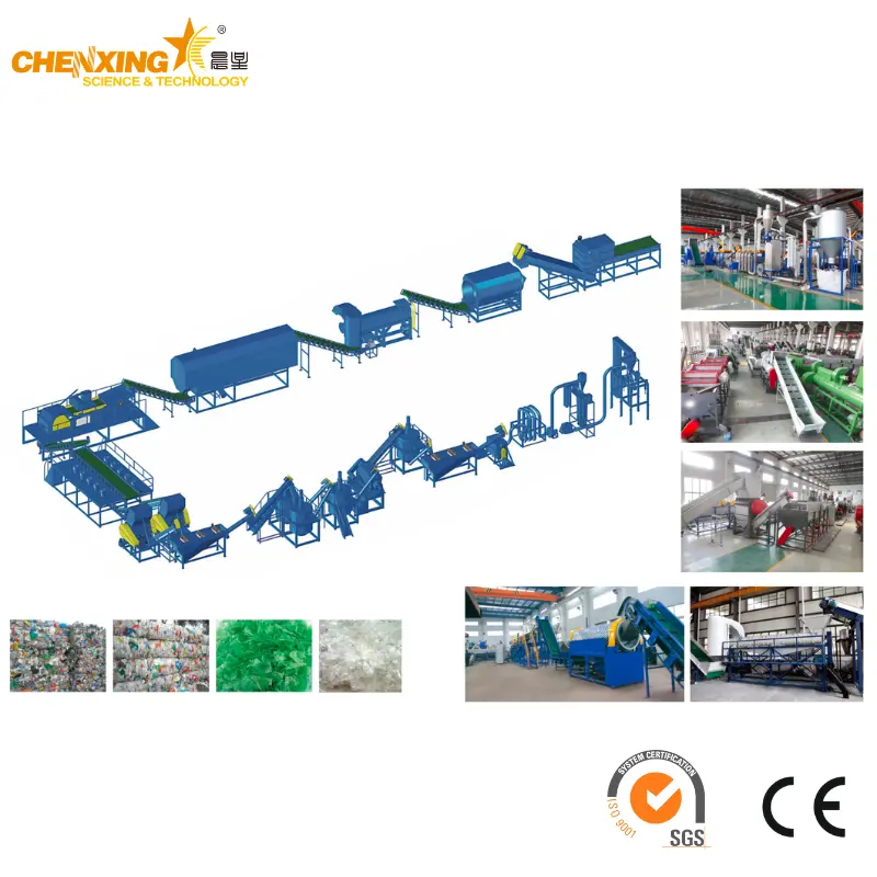 PET Bottle Flakes Washing and Recycling Line