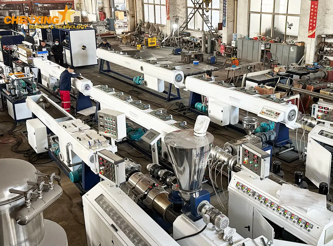 Multi cavity PVC pipe production machine