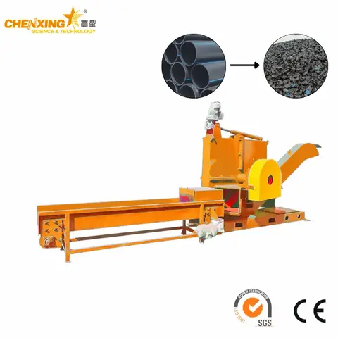 Horizontal Cutterless HDPE Pipe Crusher | Large Diameter Pipe Granulator | Chenxing