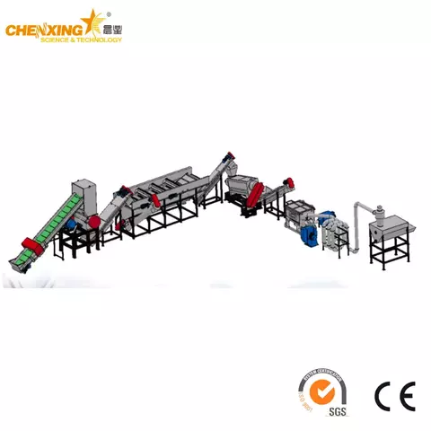 PE/PP Film / Woven Bag Washing and Recycling Line