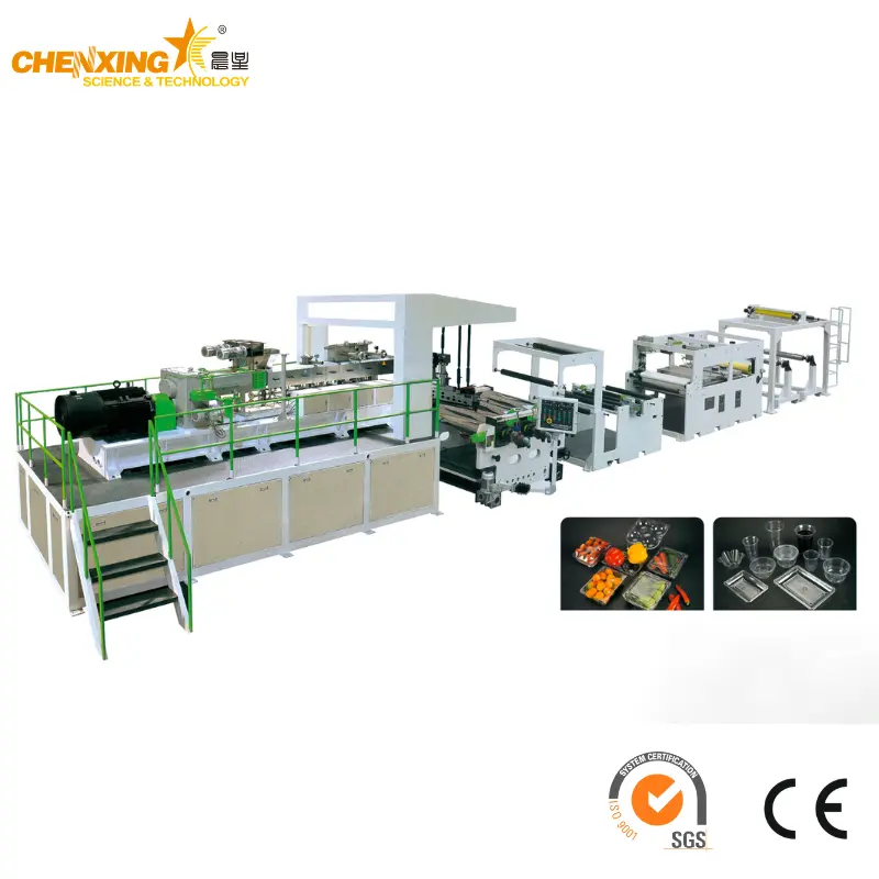 Twin Screw Dryer-Free Vented PET Sheet Extrusion Line