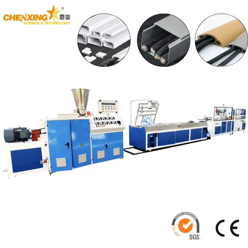 PVC Cable Trunking Extrusion Line | Double Cavity Trunking Making Machine 
