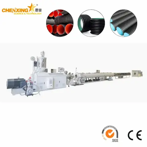 HDPE DWC Double Wall Corrugated Drainage Sewage Pipe Extrusion Line | PE PVC Corrugated Pipe Making Machine