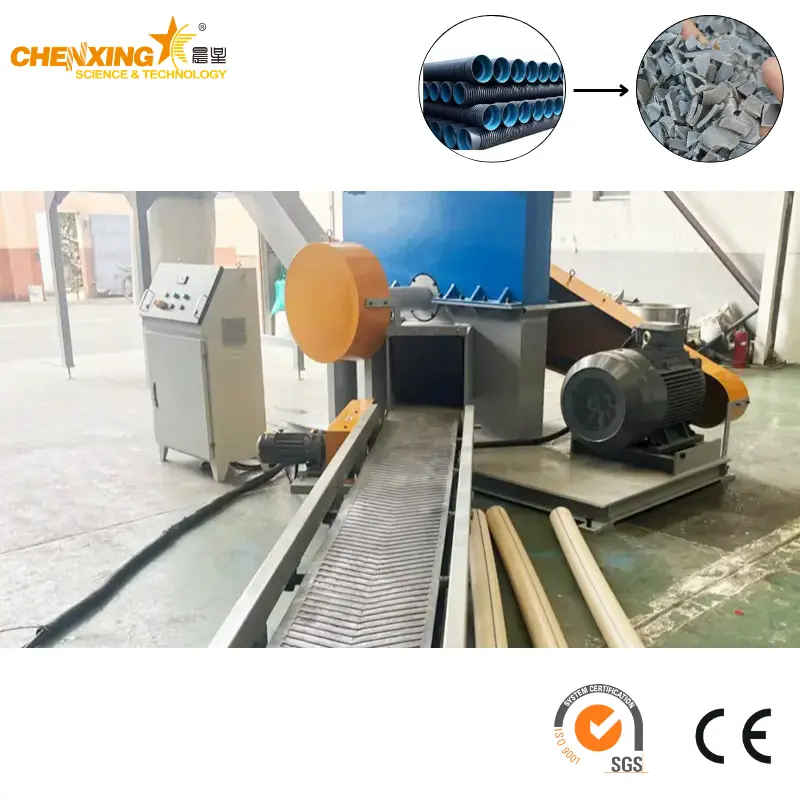 High Efficiency Heavy Duty Pipe Granulator | 800mm HDPE PP PE Pipe Crusher | Chenxing