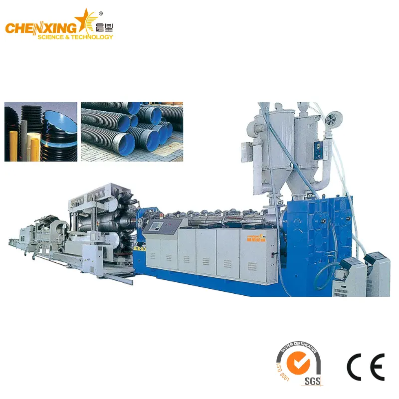 PVC/PE Double-Wall Corrugated Pipe Extrusion Line 