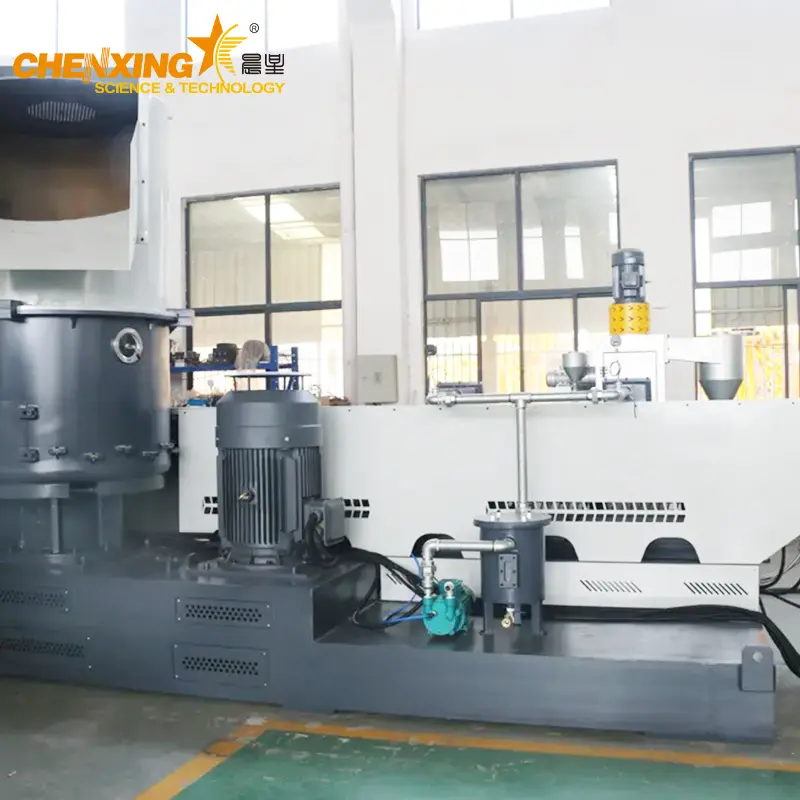 PP PE EPS Water Ring Pelletizing Line — Compactor-Fed Recycling Granulator