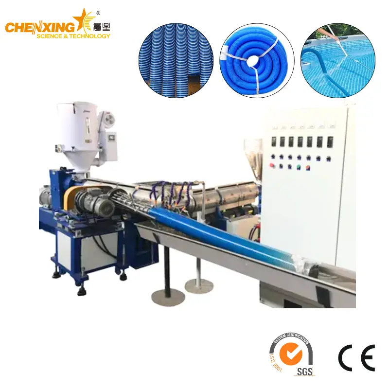 EVA Swimming Pool Hose Extrusion Machine | Vacuum Cleaner Hose Making Machine | Chenxing Machinery