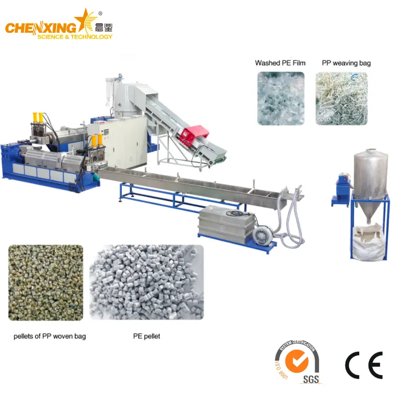 Two-Stage Strand Cutting Compactor Pelletizing Line