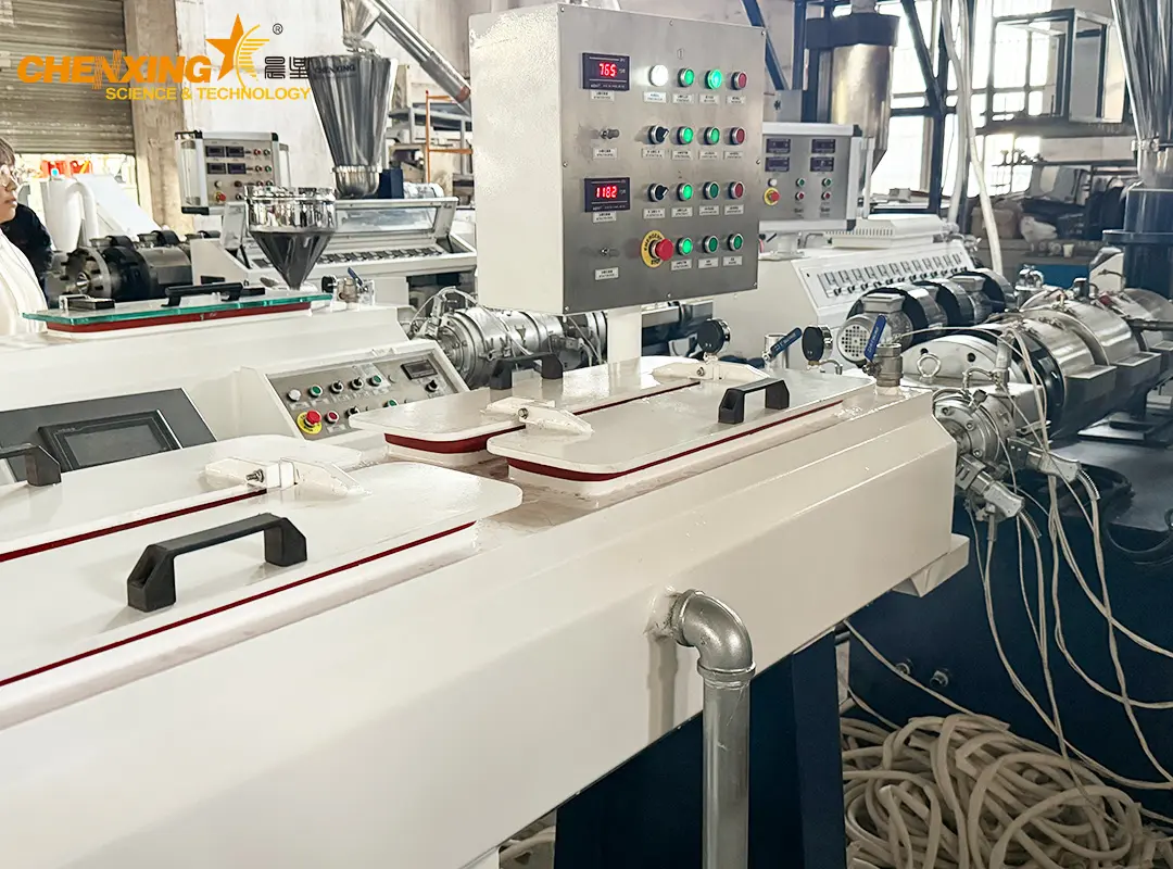 PVC pipe cooling and calibration system