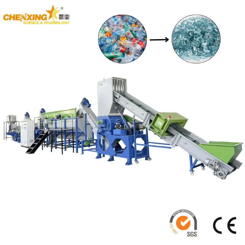 PET Bottle Washing Line | Waste Plastic Washing Line for Fibre Grade PET Flakes 300-3000 kg/h 