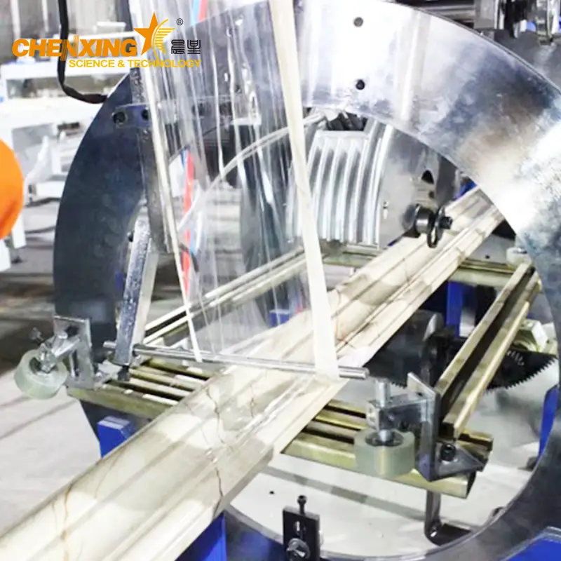 Fireproof Plastic PVC Faux Marble Stone Profile Extrusion Line | PVC Marble Profile Making Machine for Decoration | Chenxing