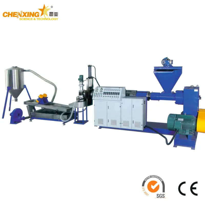 PP PE EPS Water Ring Pelletizing Line — Compactor-Fed Recycling Granulator