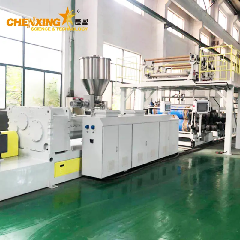 SPC Four-Roll Plastic Floor Production Line — CX Series Stone Plastic Composite Flooring Extrusion System