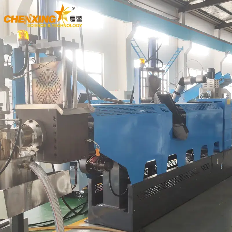 Side Force Feeder PE/PP Film Pelletizing Line — Anti-Bridging Recycling Granulator
